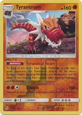 69/131 Tyrantrum FLI Rare Holo Reverse Holo