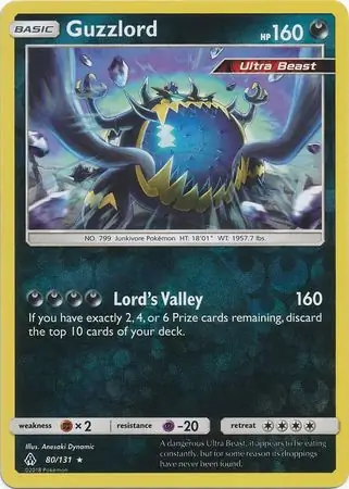 80/131 Guzzlord FLI Rare Holo Reverse Holo