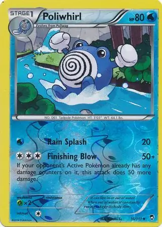 16/111 Poliwhirl FFI Uncommon Reverse Holo