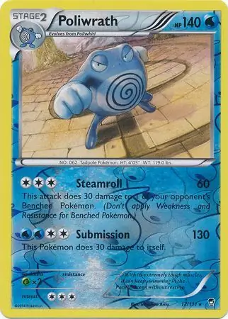 17/111 Poliwrath FFI Rare Holo Reverse Holo