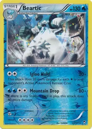 22/111 Beartic FFI Rare Reverse Holo