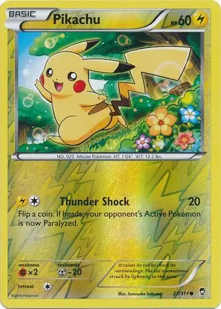 27/111 Pikachu FFI Common Reverse Holo