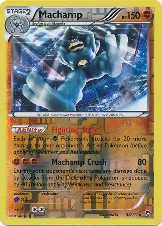 46/111 Machamp FFI Rare Holo Reverse Holo
