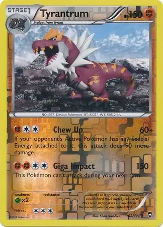 62/111 Tyrantrum FFI Rare Reverse Holo