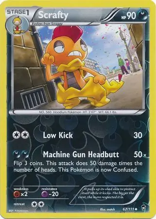 67/111 Scrafty FFI Uncommon Reverse Holo