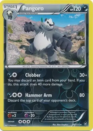 68/111 Pangoro FFI Rare Reverse Holo