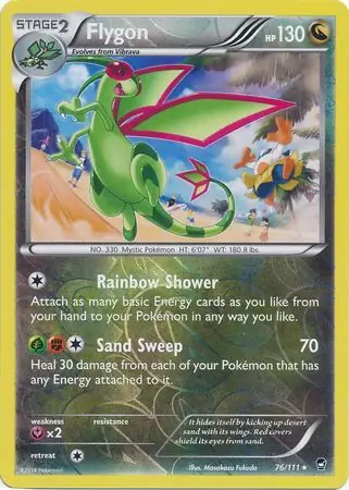 76/111 Flygon FFI Rare Reverse Holo