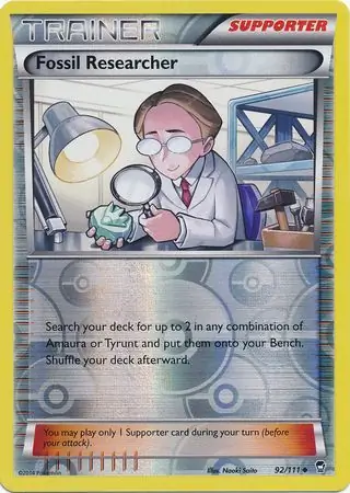 92/111 Fossil Researcher FFI Uncommon Reverse Holo