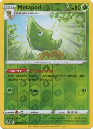 002/264 Metapod FST Uncommon Reverse Holo