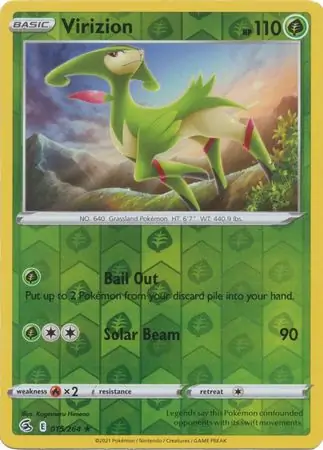 015/264 Virizion FST Rare Reverse Holo
