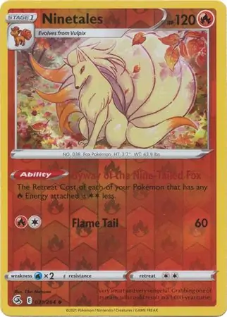 031/264 Ninetales FST Uncommon Reverse Holo