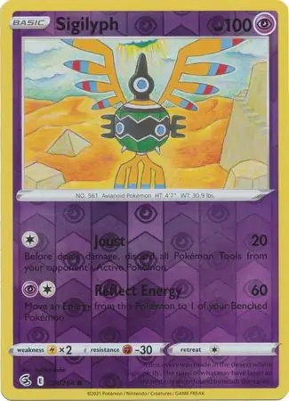 123/264 Sigilyph FST Common Reverse Holo