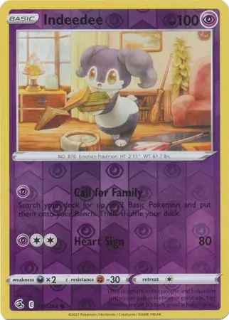 127/264 Indeedee FST Common Reverse Holo