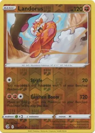 148/264 Landorus FST Rare Holo Reverse Holo