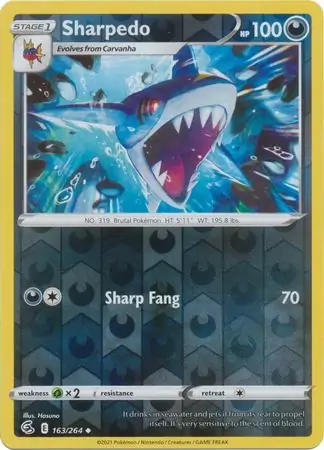 163/264 Sharpedo FST Uncommon Reverse Holo