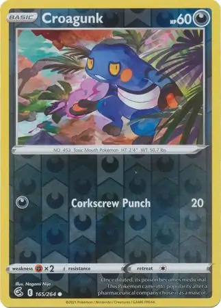 165/264 Croagunk FST Common Reverse Holo