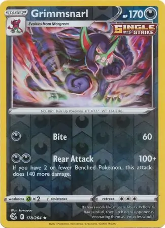 178/264 Grimmsnarl FST Rare Holo Reverse Holo