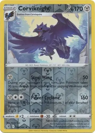 190/264 Corviknight FST Rare Reverse Holo