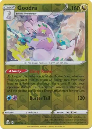 197/264 Goodra FST Rare Reverse Holo