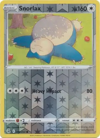 206/264 Snorlax FST Common Reverse Holo