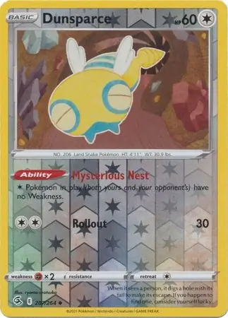207/264 Dunsparce FST Uncommon Reverse Holo