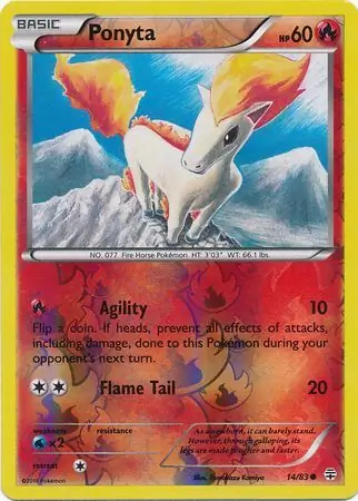 14/83 Ponyta GEN Common Reverse Holo