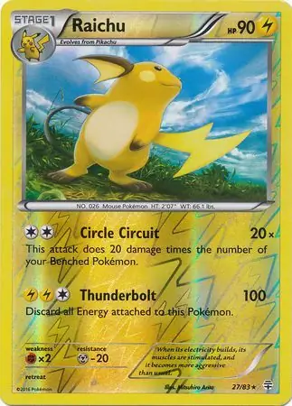 Raichu Generations 27/83 Rare Holo Reverse Holo