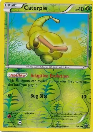 3/83 Caterpie GEN Common Reverse Holo