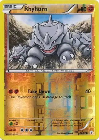 49/83 Rhyhorn GEN Common Reverse Holo