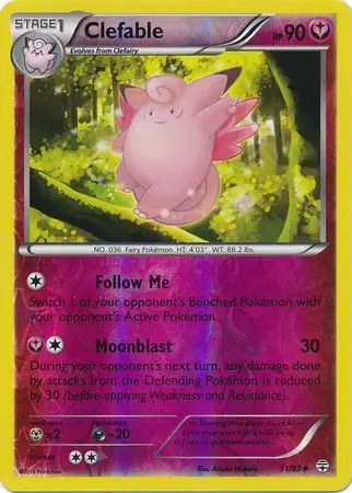 51/83 Clefable GEN Uncommon Reverse Holo