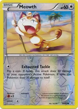 53/83 Meowth GEN Common Reverse Holo