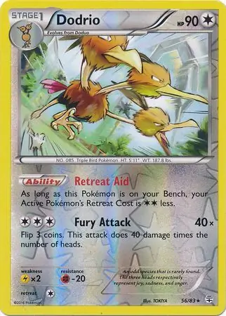 56/83 Dodrio GEN Rare Reverse Holo