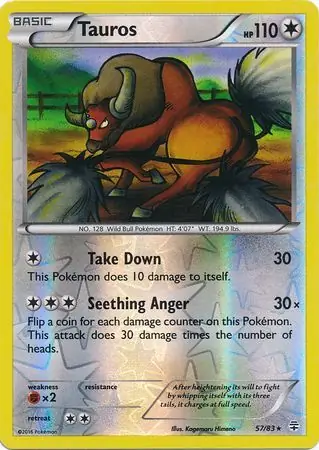 Tauros Generations 57/83 Rare Reverse Holo