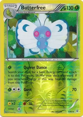 Butterfree Generations 5/83 Rare Holo Reverse Holo