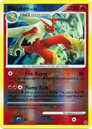 1/106 Blaziken GE Rare Holo Reverse Holo