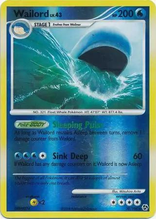 Wailord Great Encounters 30/106 Rare Reverse Holo