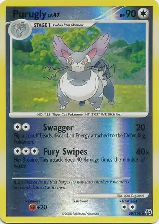 50/106 Purugly GE Uncommon Reverse Holo