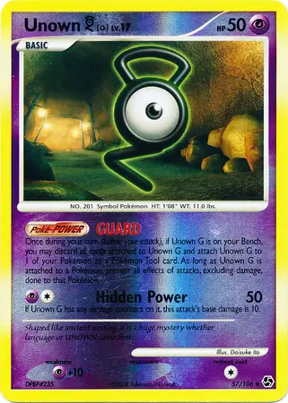 57/106 Unown G GE Uncommon Reverse Holo