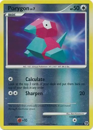 81/106 Porygon GE Common Reverse Holo