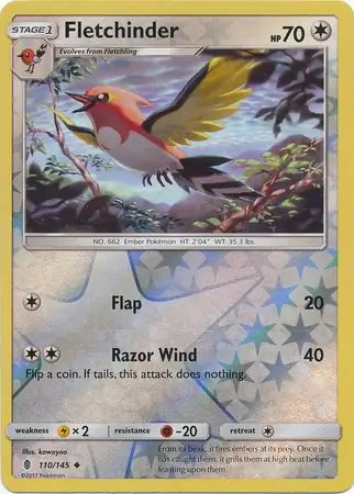 110/145 Fletchinder GRI Uncommon Reverse Holo