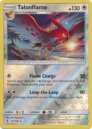 111/145 Talonflame GRI Rare Reverse Holo