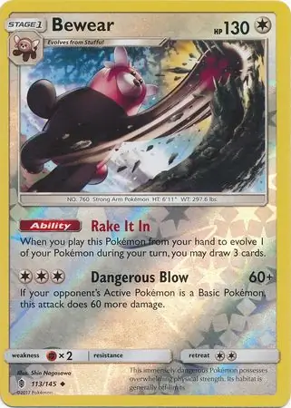 113/145 Bewear GRI Uncommon Reverse Holo