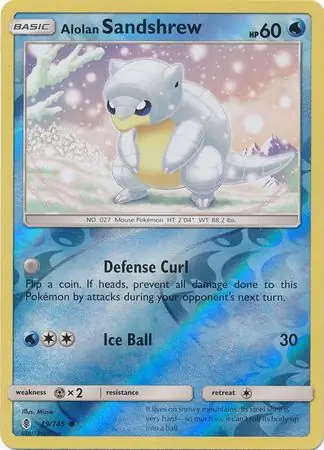 Alolan Sandshrew Guardians Rising 19/145 Common Reverse Holo