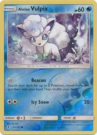 21/145 Alolan Vulpix GRI Common Reverse Holo