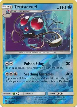 24/145 Tentacruel GRI Uncommon Reverse Holo