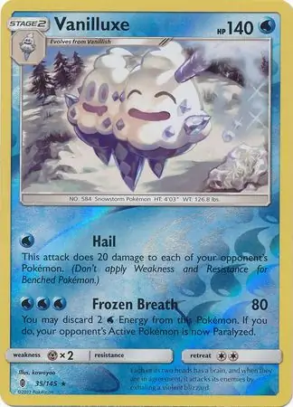 35/145 Vanilluxe GRI Rare Reverse Holo
