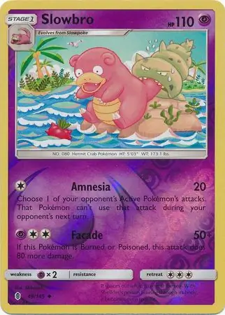 49/145 Slowbro GRI Uncommon Reverse Holo