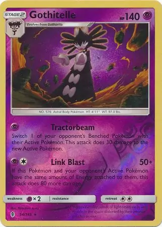 54/145 Gothitelle GRI Rare Reverse Holo