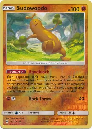 66/145 Sudowoodo GRI Uncommon Reverse Holo