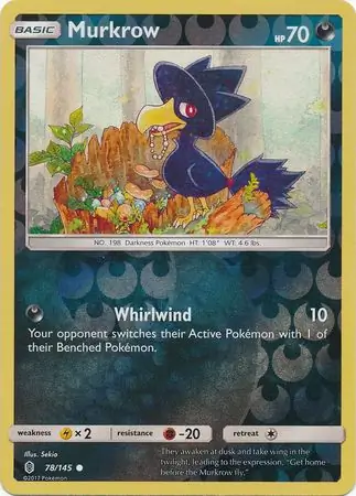 78/145 Murkrow GRI Common Reverse Holo